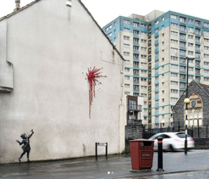 "Valentine's Banksy" in Bristol 